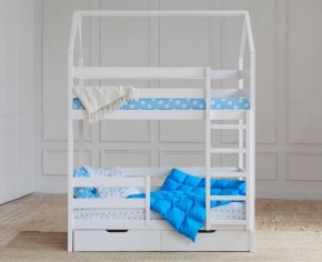 Кровать-домик двухъярусная 80*190 Белый в Челябинске - chelyabinsk.mebel24.online | фото 5