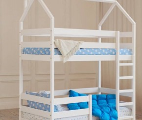 Кровать-домик двухъярусная 80*190 Белый в Челябинске - chelyabinsk.mebel24.online | фото 6