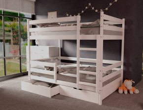 Кровать двухъярусная без крыши 80*190 Белый в Челябинске - chelyabinsk.mebel24.online | фото