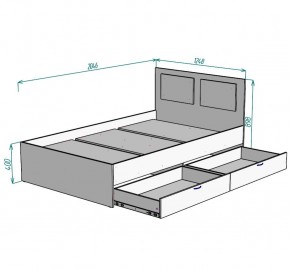 Кровать Ольга L45 (1200) 2 ящика в Челябинске - chelyabinsk.mebel24.online | фото 2