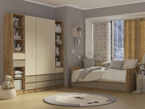 ЧЕЛСИ Color Кровать с ящиками 800 с настилом ЛДСП (Слоновая кость/Глиняный серый/Дуб крафт) в Челябинске - chelyabinsk.mebel24.online | фото 2