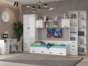 ВЕГА NEW Кровать 900 с настилом ЛДСП (Белый глянец/белый) в Челябинске - chelyabinsk.mebel24.online | фото 2