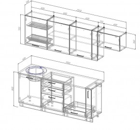 Кухонный гарнитур Жемчуг 2550 (Стол. 38мм) в Челябинске - chelyabinsk.mebel24.online | фото 2