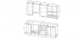 Кухонный гарнитур Каппучино 2400 h950 (Стол. 26мм) в Челябинске - chelyabinsk.mebel24.online | фото 2