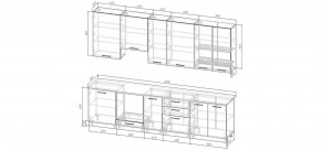 Кухонный гарнитур Каппучино 3000 h950 (Стол. 26мм) в Челябинске - chelyabinsk.mebel24.online | фото 2