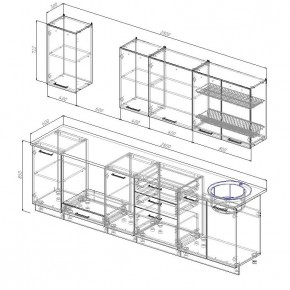 Кухонный гарнитур Капри 2800 (Стол. 26мм) в Челябинске - chelyabinsk.mebel24.online | фото 2