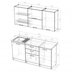 Кухонный гарнитур Лира Экстра 1700 в Челябинске - chelyabinsk.mebel24.online | фото 4