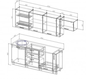 Кухонный гарнитур Лофт 2550 (Стол. 38мм) в Челябинске - chelyabinsk.mebel24.online | фото 2