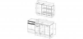 Кухонный гарнитур Меренга  1200 (Стол. 38мм) в Челябинске - chelyabinsk.mebel24.online | фото 2