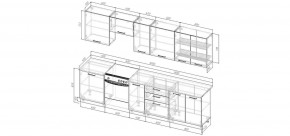 Кухонный гарнитур Меренга 3000 (Стол. 26мм) в Челябинске - chelyabinsk.mebel24.online | фото 2