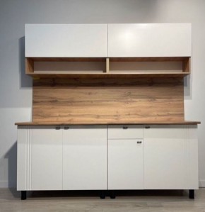 Кухонный гарнитур «Монако» 2.0 м Серия 2 МДФ с фрезеровкой (Дуб Золотой/Белый матовый) в Челябинске - chelyabinsk.mebel24.online | фото 2