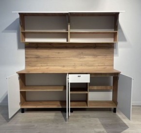 Кухонный гарнитур «Монако» 2.0 м Серия 2 МДФ с фрезеровкой (Дуб Золотой/Белый матовый) в Челябинске - chelyabinsk.mebel24.online | фото 4