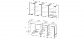 Кухонный гарнитур Санторини 2200 h 950 (Стол. 26мм) в Челябинске - chelyabinsk.mebel24.online | фото 2