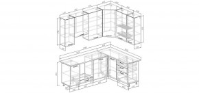Кухонный гарнитур Старое Дерево 2200*1600 h950 (Стол. 26мм) в Челябинске - chelyabinsk.mebel24.online | фото 2