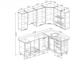 Кухонный гарнитур угловой Пайн 2200х1600 (Стол. 38мм) в Челябинске - chelyabinsk.mebel24.online | фото 2