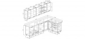 Кухонный гарнитур Умбра 2600*1600 (Стол. 38мм) в Челябинске - chelyabinsk.mebel24.online | фото 2