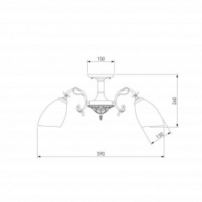 Люстра на штанге Eurosvet Ariele 22010/5 античная бронза в Челябинске - chelyabinsk.mebel24.online | фото 3