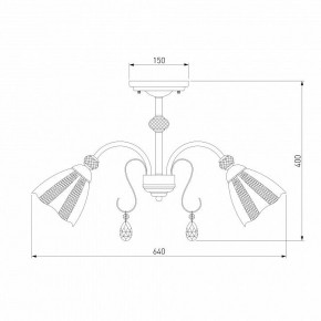 Люстра на штанге Eurosvet Floranse 30155/5 античная бронза в Челябинске - chelyabinsk.mebel24.online | фото 3