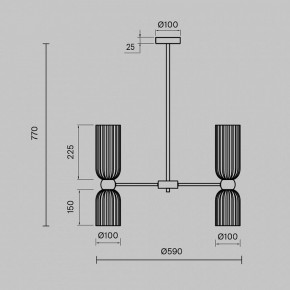Люстра на штанге Maytoni Antic MOD302PL-10GR в Челябинске - chelyabinsk.mebel24.online | фото 3