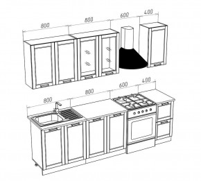 МИЛАНО Кухонный гарнитур 2,0 м Компоновка №1 (Орех) в Челябинске - chelyabinsk.mebel24.online | фото 3