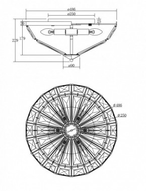 Накладной светильник Maytoni Facet MOD094CL-06CH в Челябинске - chelyabinsk.mebel24.online | фото 3