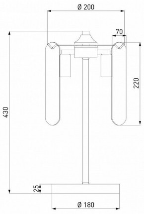 Настольная лампа декоративная Eurosvet Claire 01170/3 золото в Челябинске - chelyabinsk.mebel24.online | фото 3