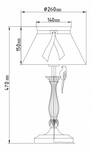 Настольная лампа декоративная Maytoni Bird ARM013-11-W в Челябинске - chelyabinsk.mebel24.online | фото 5