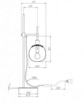 Настольная лампа декоративная Maytoni Erich MOD221-TL-01-G в Челябинске - chelyabinsk.mebel24.online | фото 3