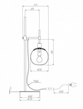 Настольная лампа декоративная Maytoni Erich MOD221-TL-01-N в Челябинске - chelyabinsk.mebel24.online | фото 3