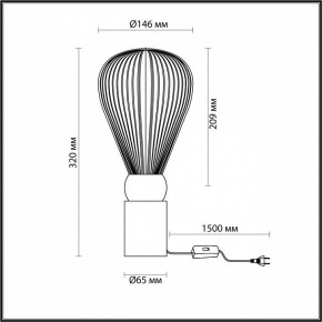 Настольная лампа декоративная Odeon Light Elica 1 5417/1T в Челябинске - chelyabinsk.mebel24.online | фото 4