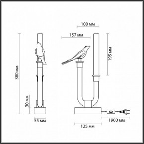 Настольная лампа декоративная Odeon Light Lark 5431/2TL в Челябинске - chelyabinsk.mebel24.online | фото 4