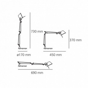 Настольная лампа офисная Artemide  0011860A в Челябинске - chelyabinsk.mebel24.online | фото