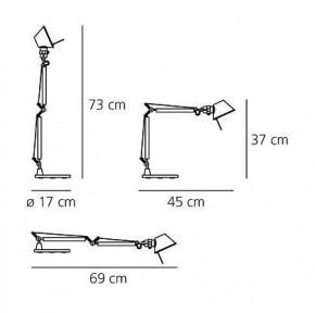 Настольная лампа офисная Artemide  A001300 в Челябинске - chelyabinsk.mebel24.online | фото 1