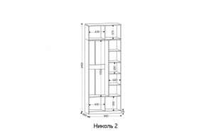 НИКОЛЬ 2 шкаф 2-х створчатый в Челябинске - chelyabinsk.mebel24.online | фото 3