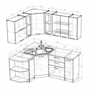 ОЛЬГА Кухонный гарнитур Оптима 3 (1500*1800 мм) в Челябинске - chelyabinsk.mebel24.online | фото 2