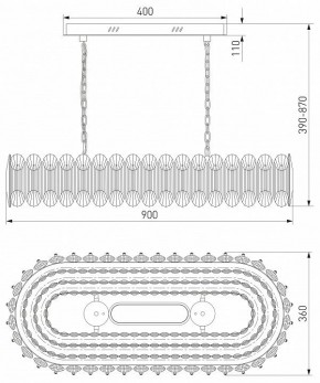 Подвесная люстра Bogate-s Chaleur 423/1 в Челябинске - chelyabinsk.mebel24.online | фото 5