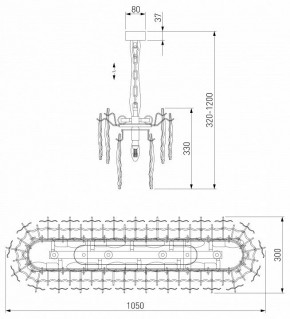 Подвесная люстра Bogate-s Leaf 370 в Челябинске - chelyabinsk.mebel24.online | фото 4