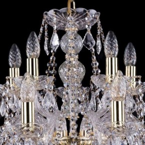 Подвесная люстра Bohemia Ivele Crystal 1411 1411/10+5/240/G/Leafs в Челябинске - chelyabinsk.mebel24.online | фото 4