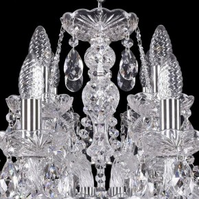 Подвесная люстра Bohemia Ivele Crystal 1411 1411/8+4/195/Ni в Челябинске - chelyabinsk.mebel24.online | фото 4