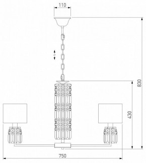 Подвесная люстра Eurosvet Zaffiro 10099/8 хром/прозрачный хрусталь Strotskis (новый абажур) в Челябинске - chelyabinsk.mebel24.online | фото 5