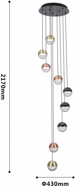 Подвесная люстра Favourite Luna 4371-9P в Челябинске - chelyabinsk.mebel24.online | фото 5