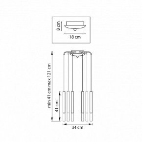 Подвесная люстра Lightstar Tubo L8T747143 в Челябинске - chelyabinsk.mebel24.online | фото 3