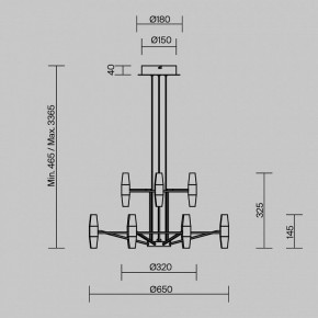 Подвесная люстра Maytoni Arana MOD401PL-L72BS3K в Челябинске - chelyabinsk.mebel24.online | фото 5