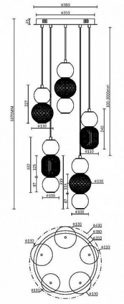 Подвесная люстра Maytoni Drop MOD273PL-L80G3K в Челябинске - chelyabinsk.mebel24.online | фото 2