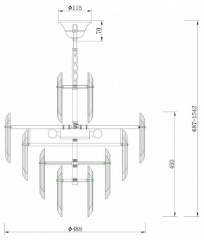 Подвесная люстра Maytoni Flare DIA200PL-06G в Челябинске - chelyabinsk.mebel24.online | фото 7