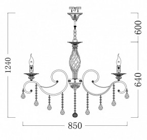 Подвесная люстра Maytoni Grace RC247-PL-10-R в Челябинске - chelyabinsk.mebel24.online | фото 6