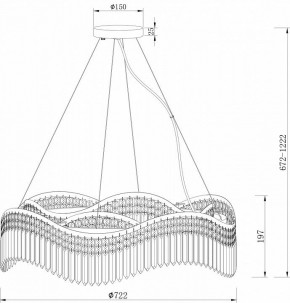 Подвесная люстра Maytoni Gracia DIA201PL-10G в Челябинске - chelyabinsk.mebel24.online | фото 4