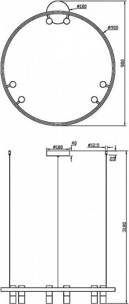 Подвесная люстра Maytoni Halo MOD102PL-L42BK в Челябинске - chelyabinsk.mebel24.online | фото 4