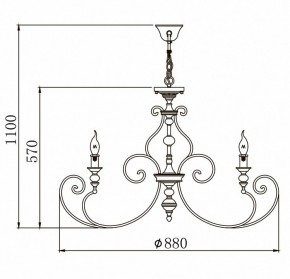 Подвесная люстра Maytoni Karina H631-PL-08-B в Челябинске - chelyabinsk.mebel24.online | фото 3