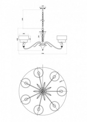 Подвесная люстра Maytoni Lillian H311-07-G в Челябинске - chelyabinsk.mebel24.online | фото 6